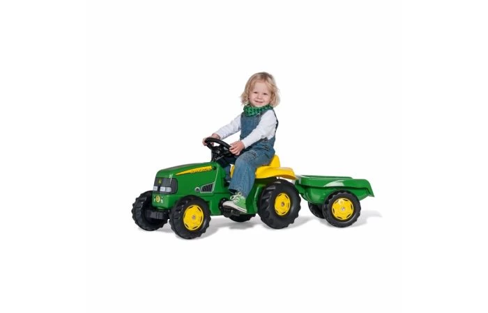 Rolly Toys RollyKid John Deere Traptractor Met Aanhanger 3 Rolly Toys RollyKid John Deere Traptractor Met Aanhanger - Afbeelding 3