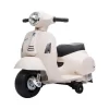 Kinder Motorfiets Vespa Elektrisch 12v Wit