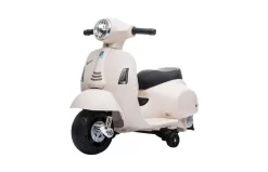 Kinder Motorfiets Vespa Elektrisch 12v Wit